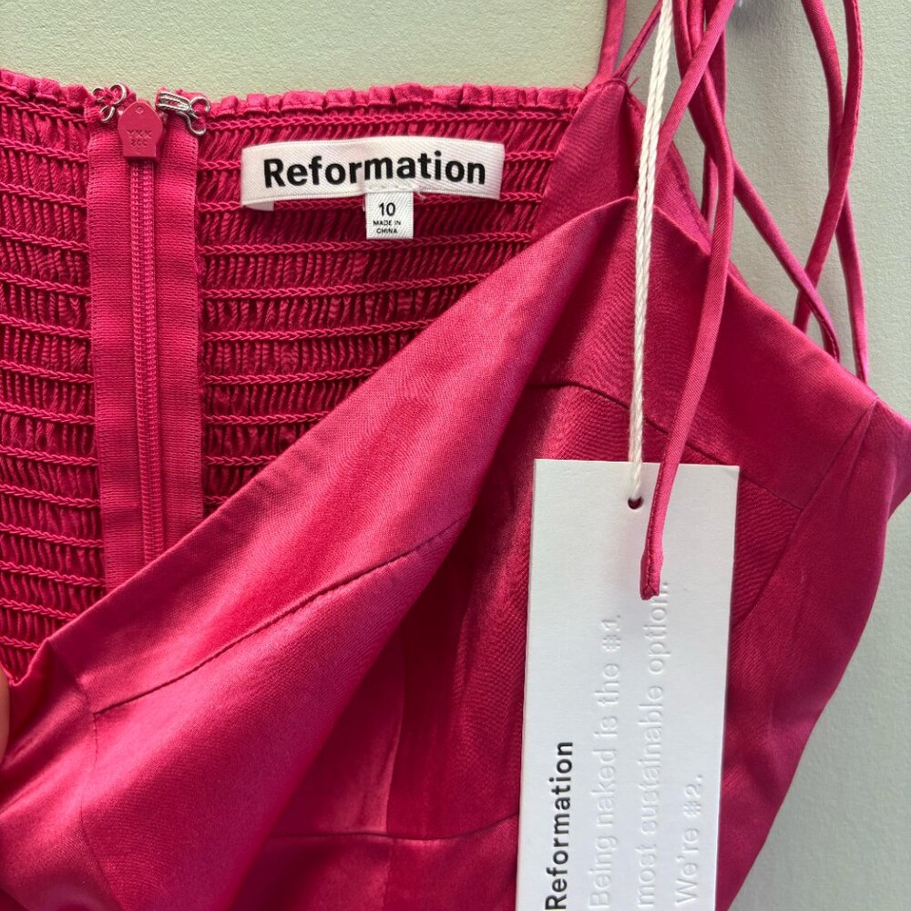 REFORMATION PINK MAXI DRESS- NEW WITH TAGS